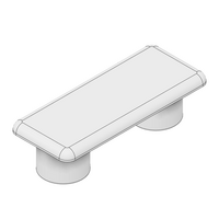 60-050-2 MODULAR SOLUTIONS POLYAMIDE PART<br>END CAP 45MM X 18.5MM LIGHT GRAY